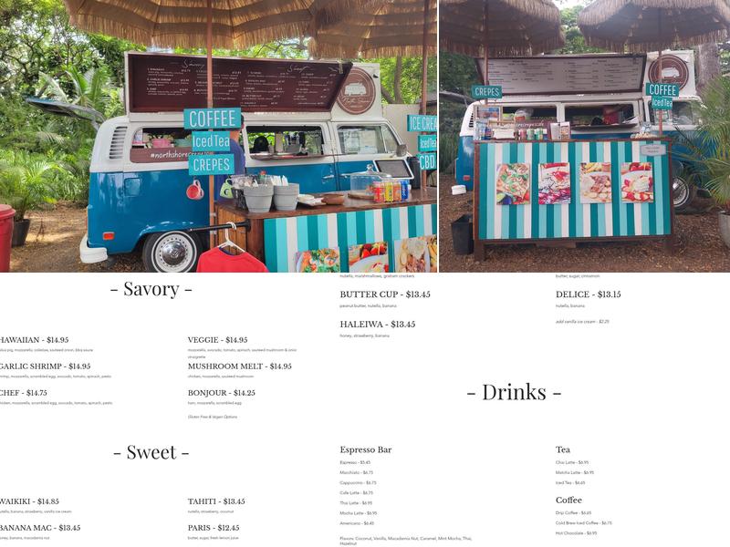 North Shore Crepes Cafe Menu