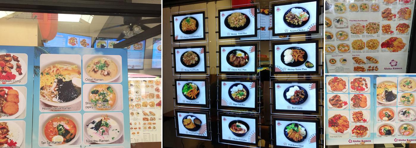 Aloha Ramen Menu