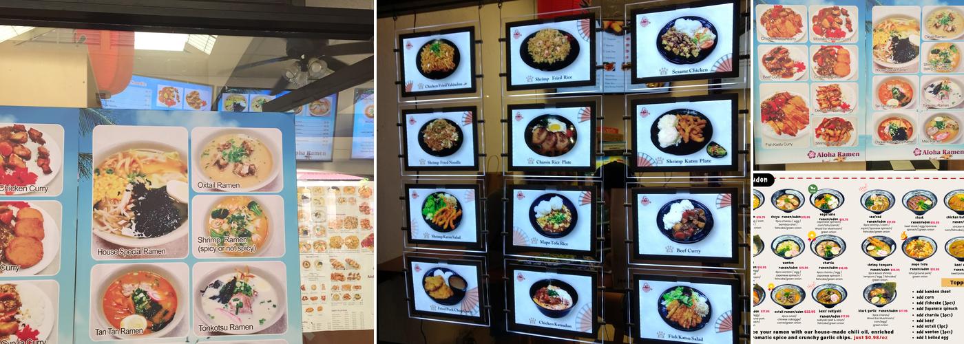 Aloha Ramen Menu
