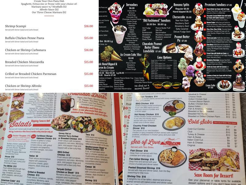 Harshbarger's Sub N' Malt Menu