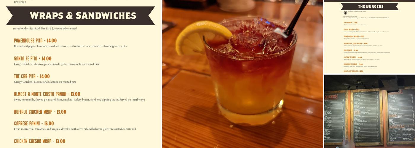 Wits End Saloon Menu