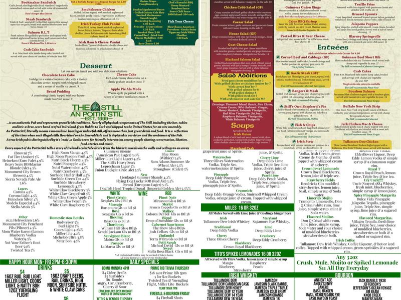 An Poitin Stil Menu