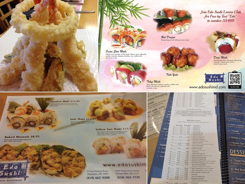 Edo Sushi Menu