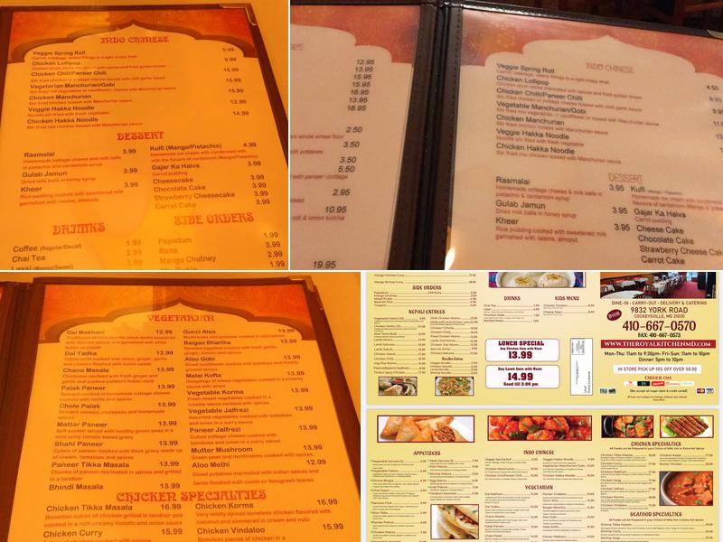 Royal Kitchen Menu