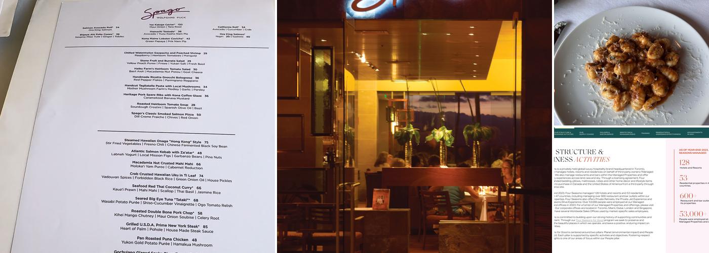 Spago Menu