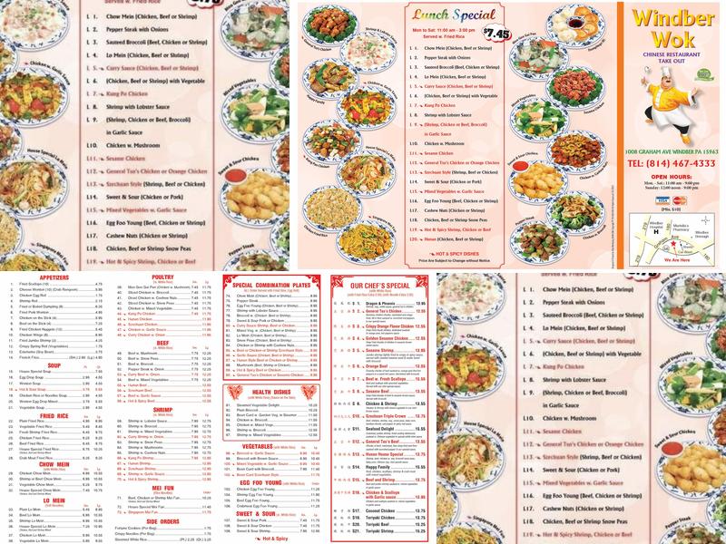 Windber Wok Menu