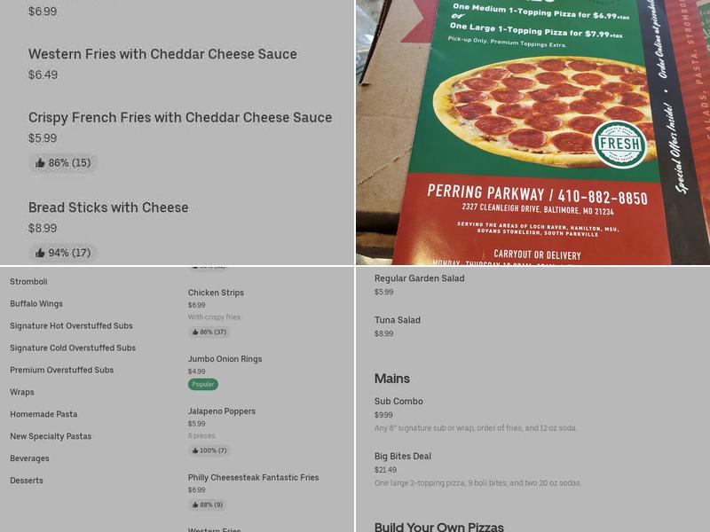 Pizza Boli's Menu