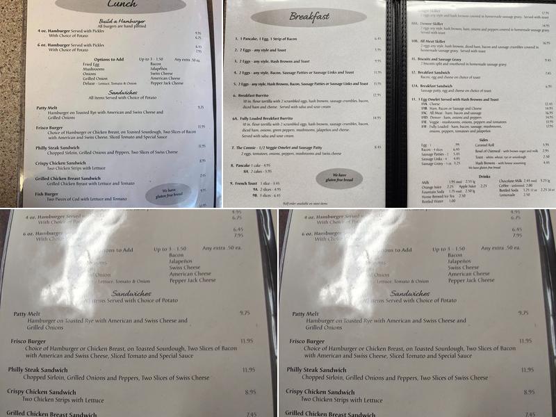 Kruger's Kitchen Menu