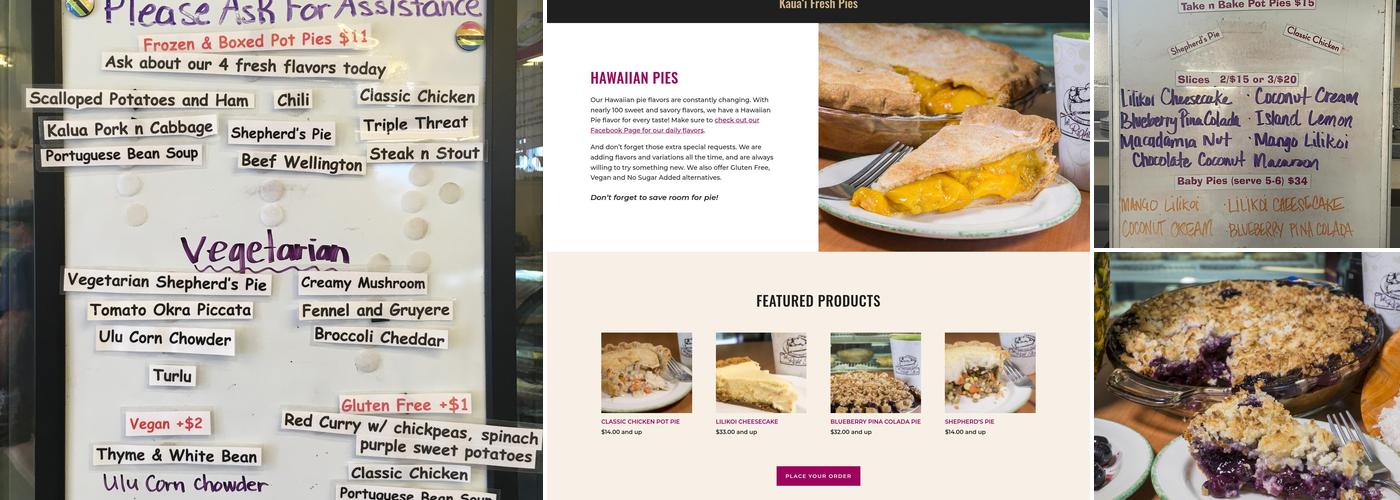 The Right Slice LLC, Kalaheo Menu