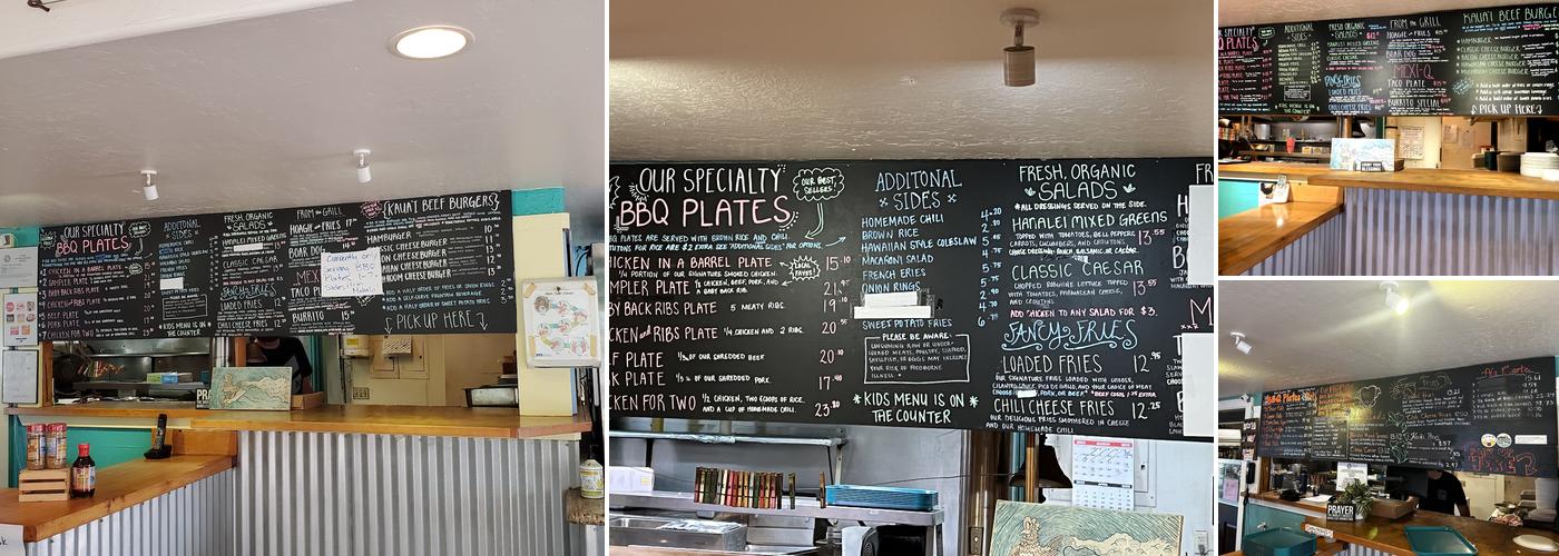 Chicken in a Barrel Menu