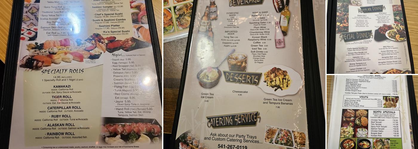 Sumin's Restaurant & Sushi Bar Menu