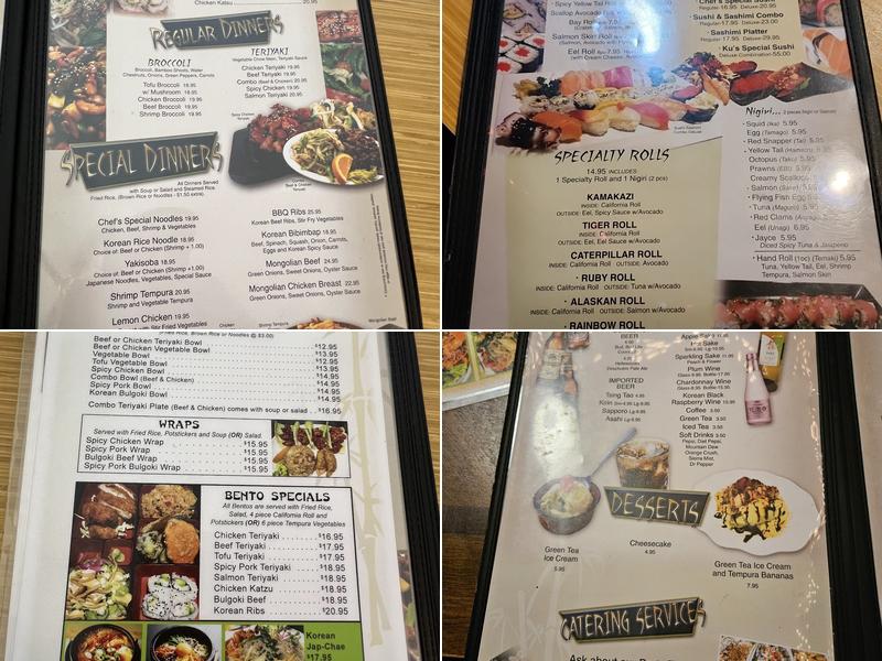 Sumin's Restaurant & Sushi Bar Menu
