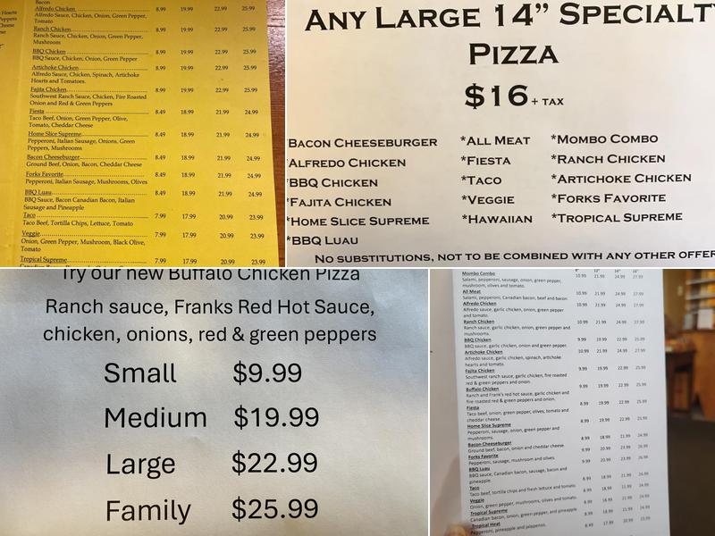 Home Slice Take N Bake Menu