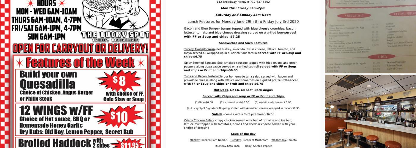 Lucky Spot Menu