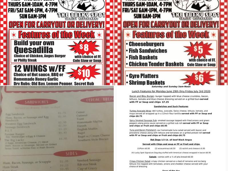Lucky Spot Menu
