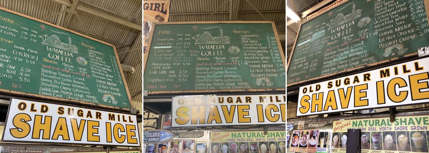 Island X Hawaii Menu