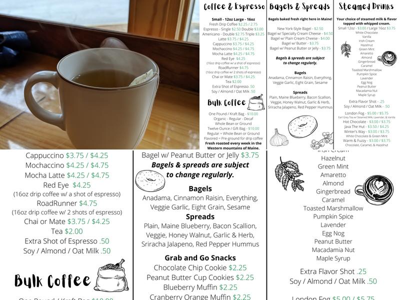 Java Joe's @ Sugarloaf Menu