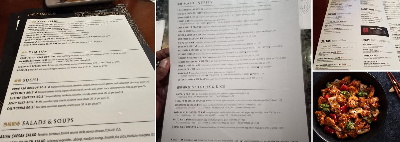 P.F. Chang's Menu