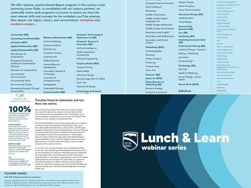 Skiff Hall - Champlain College Menu