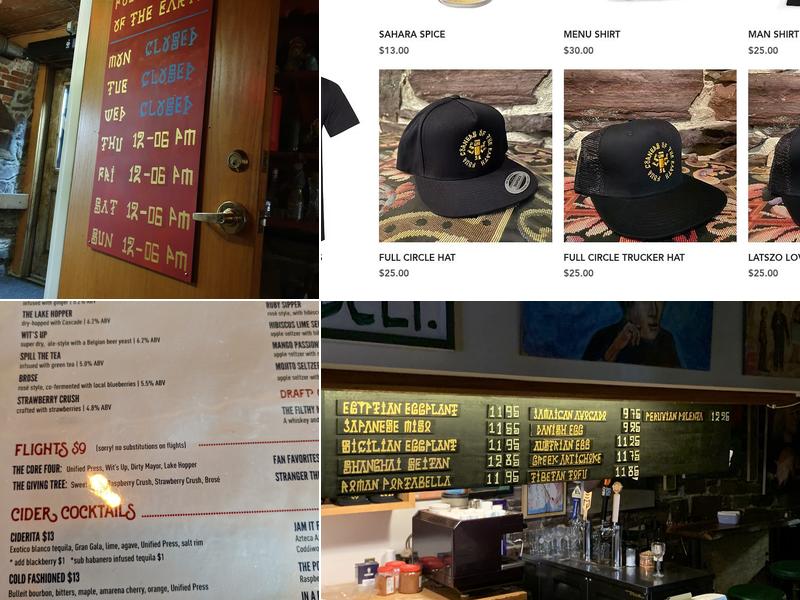 Four Corners of the Earth Menu