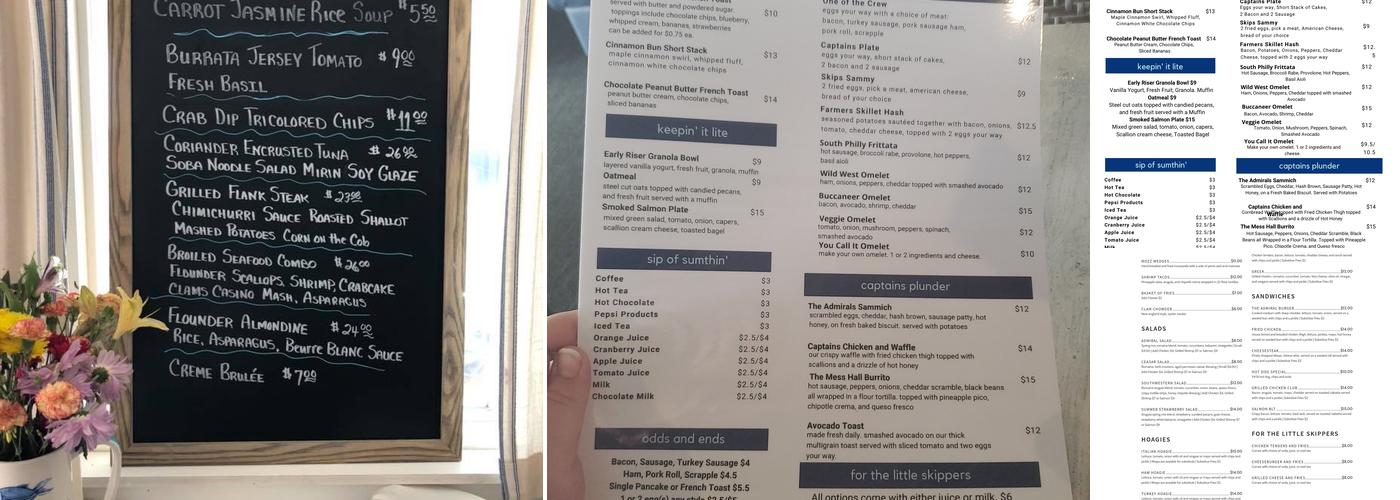 Admiral's Table Restaurant Menu