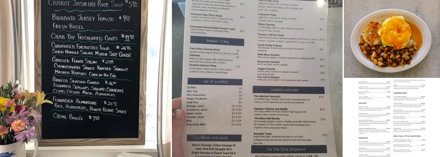 Admiral's Table Restaurant Menu