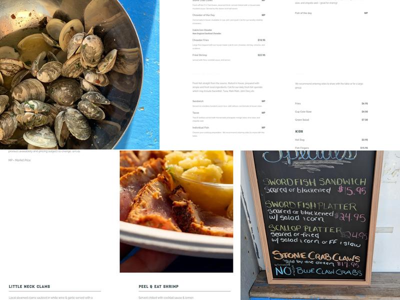 Hooked Up Seafood Menu