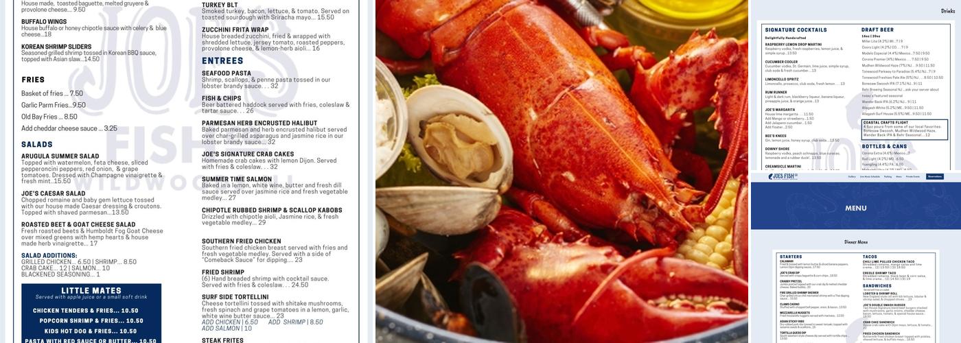 Joe's Fish Co. Menu