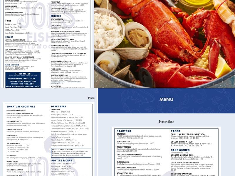 Joe's Fish Co. Menu