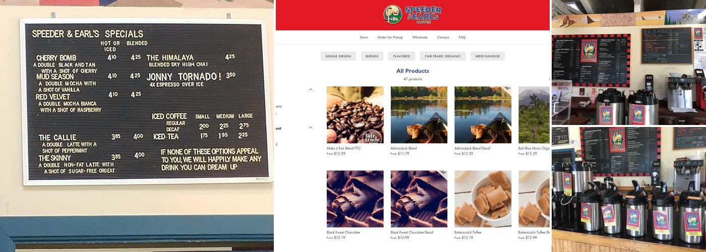 Speeder & Earl's Coffee Menu