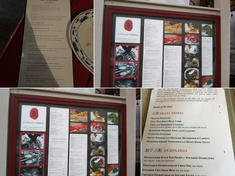 A Single Pebble Menu