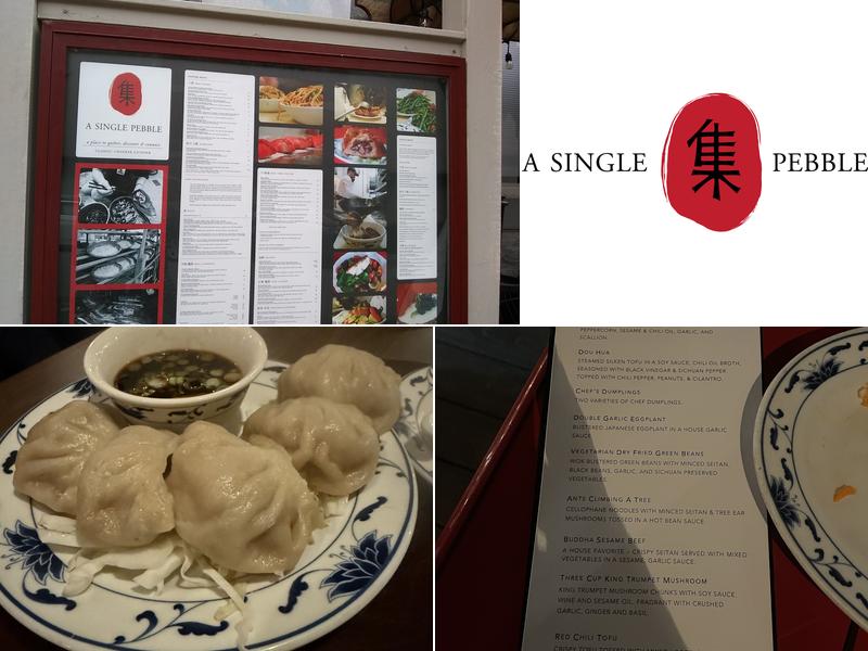 A Single Pebble Menu