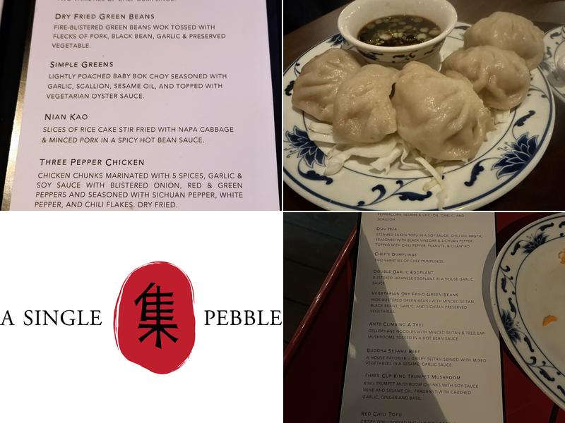 A Single Pebble Menu