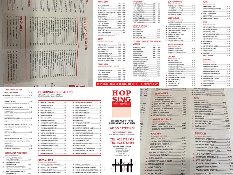 Hop Sing Menu