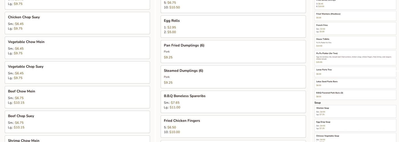 Yummy Menu