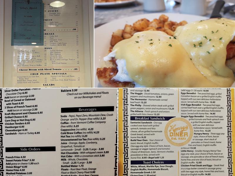 Henry's Diner Menu