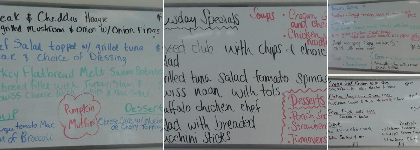 Campus Corner Menu