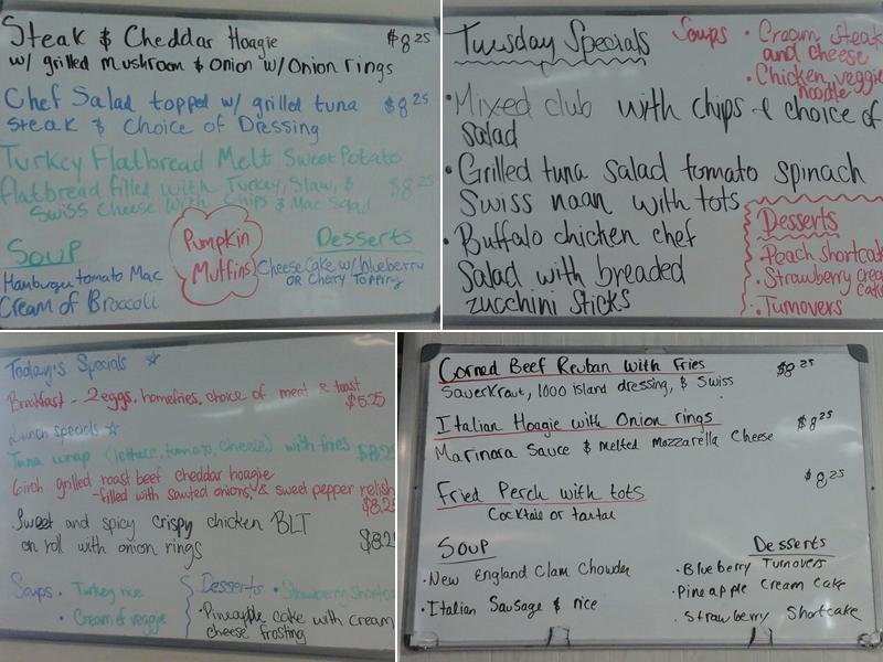 Campus Corner Menu