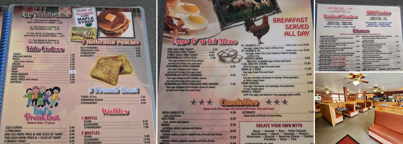 St Albans Diner Menu