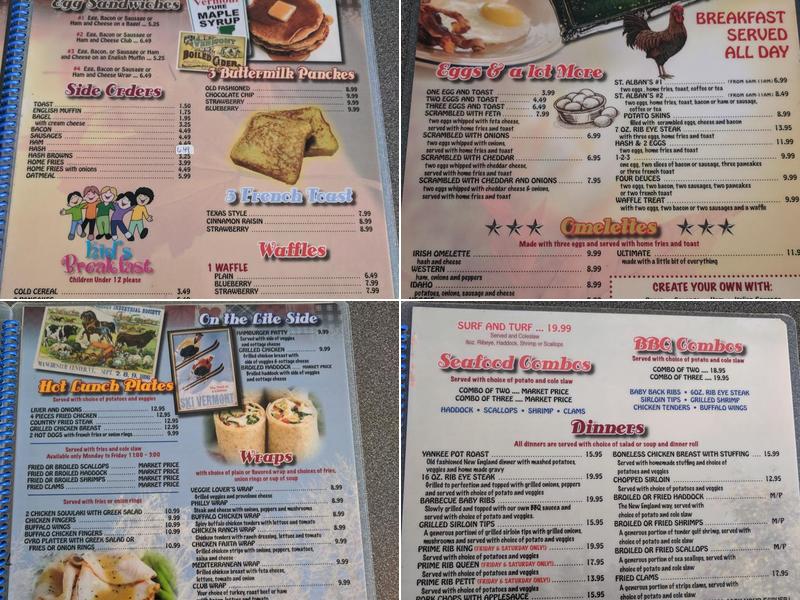 St Albans Diner Menu