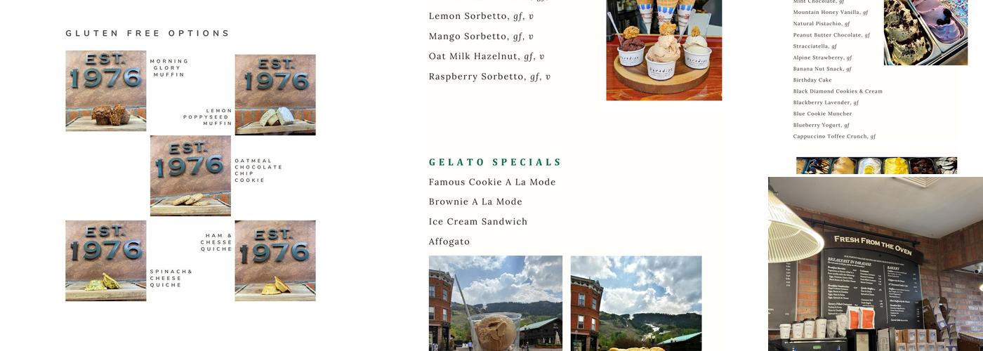 Paradise Bakery & Cafe Menu