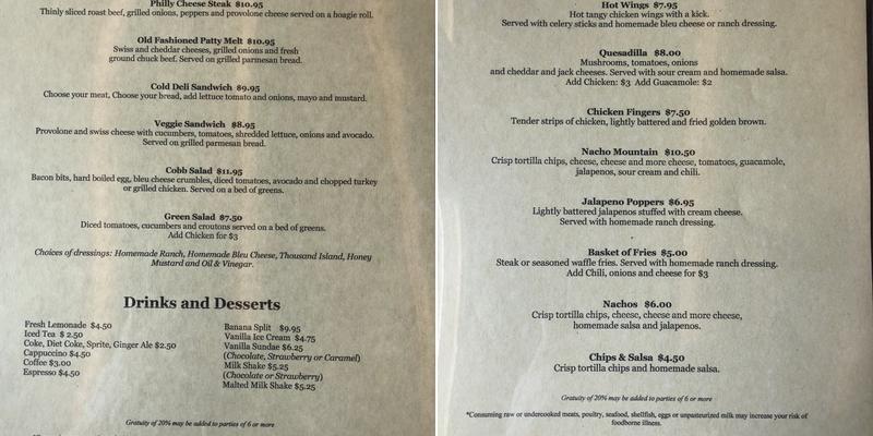 Krabloonik Menu