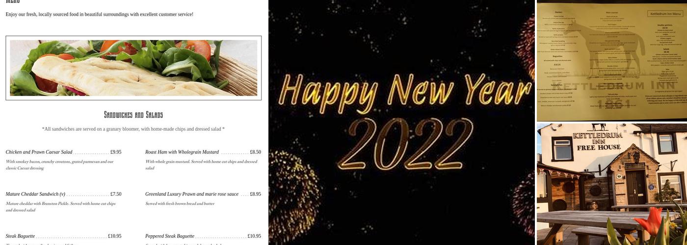 The Kettledrum Inn Menu