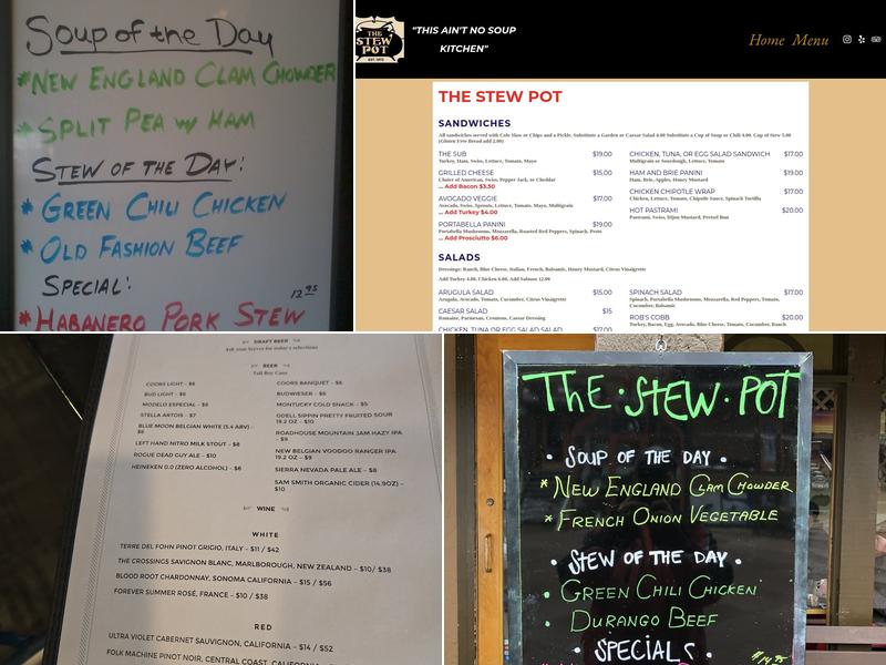 The Stew Pot Menu