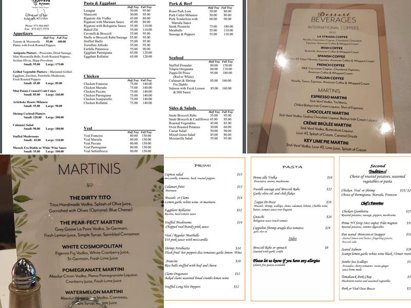 La Strada Restaurant Menu