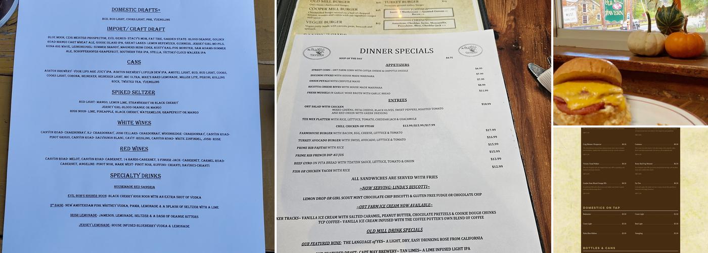 Old Mill Tavern Menu