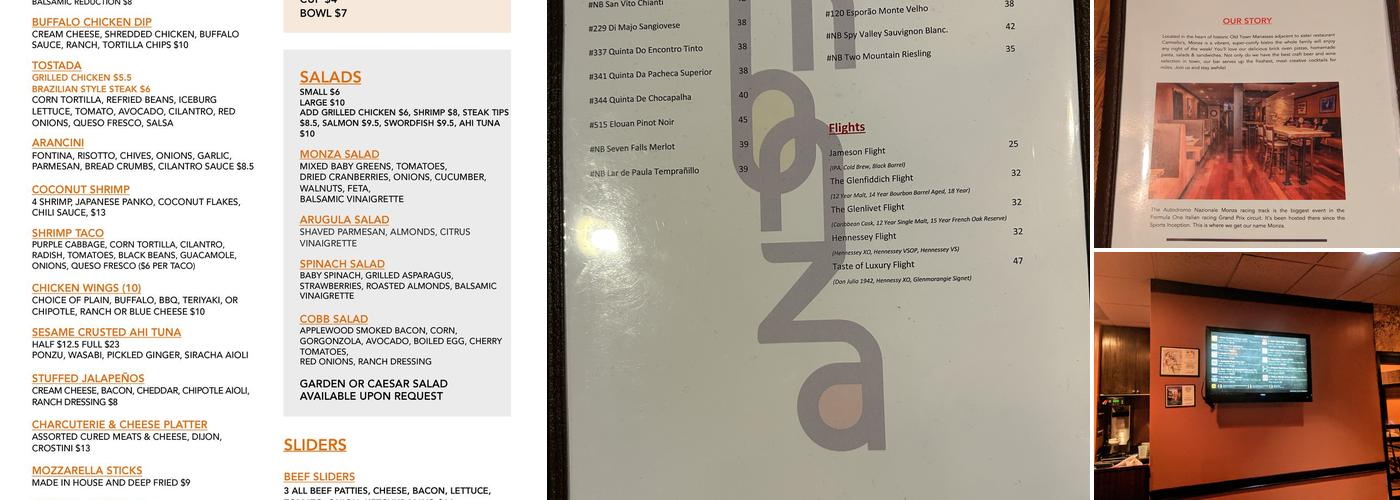 Monza Menu