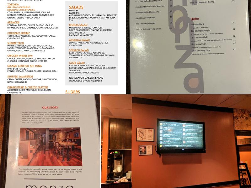 Monza Menu