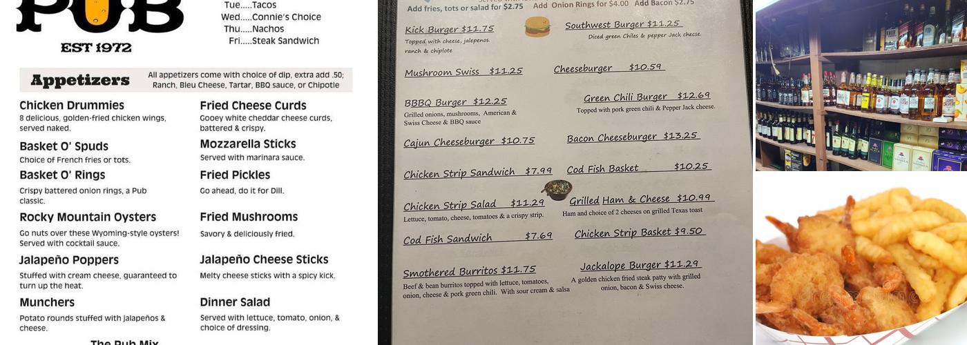 The Pub Menu
