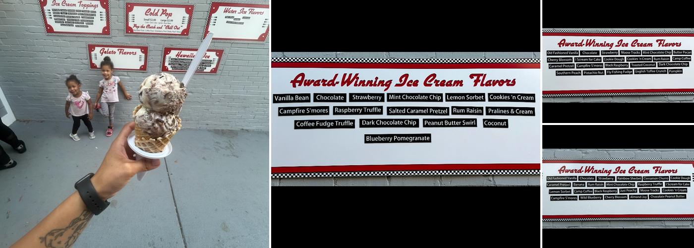 Jitterbug's Ice Cream Cafe Menu